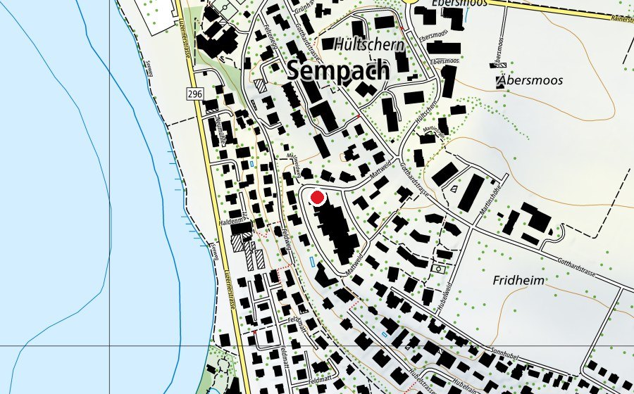 Carte indiquant l’emplacement de Kita fräch Dachs (Crèche)