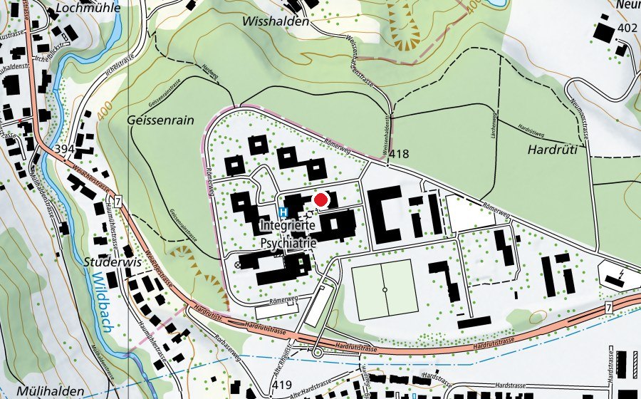 Carte indiquant l’emplacement de Kita Froschkönig (Crèche)