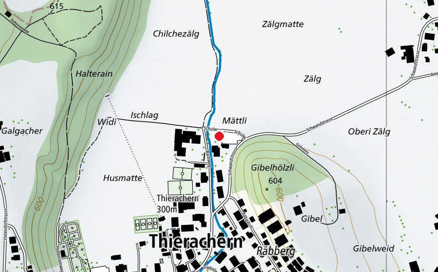 Karte mit dem Standort von KITA Glütschbach (Kindertagesstätte)