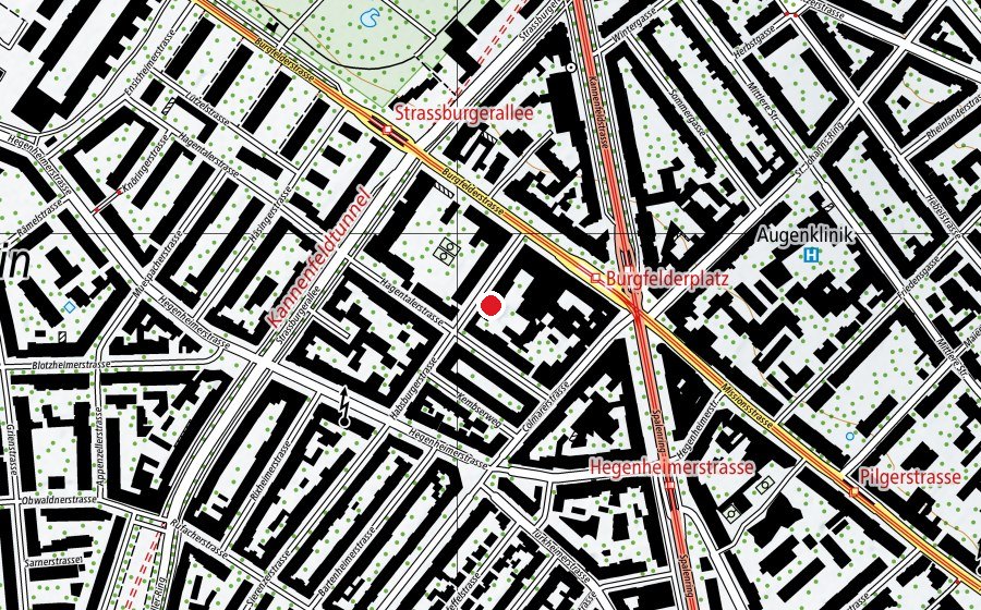 Carte indiquant l’emplacement de Kita Habsburgerstrasse (Crèche)