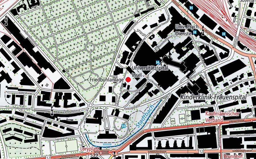 Mappa con la posizione di Kita Inselspital (Asilo nido)