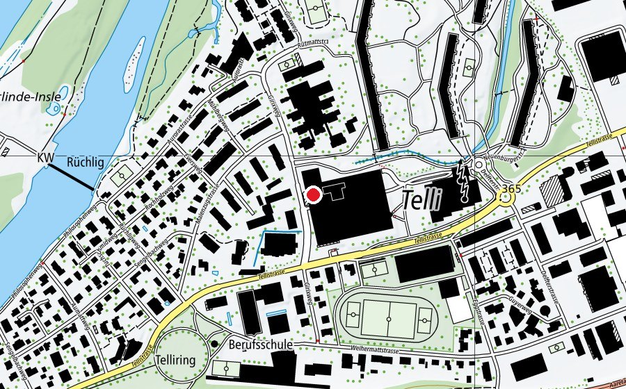 Mappa con la posizione di Kita Känguru Telli (Asilo nido)