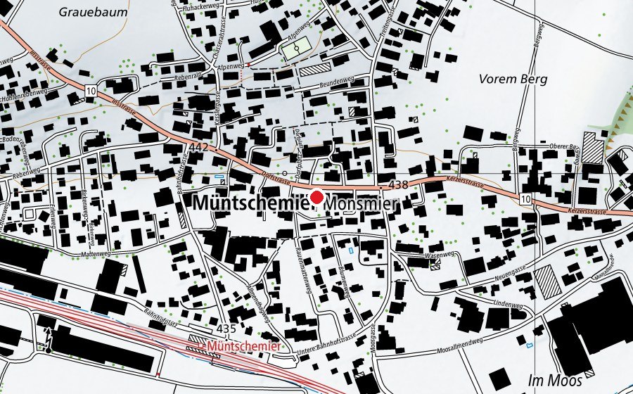 Map showing the location of Kita kids & co Müntschemier (Childcare)