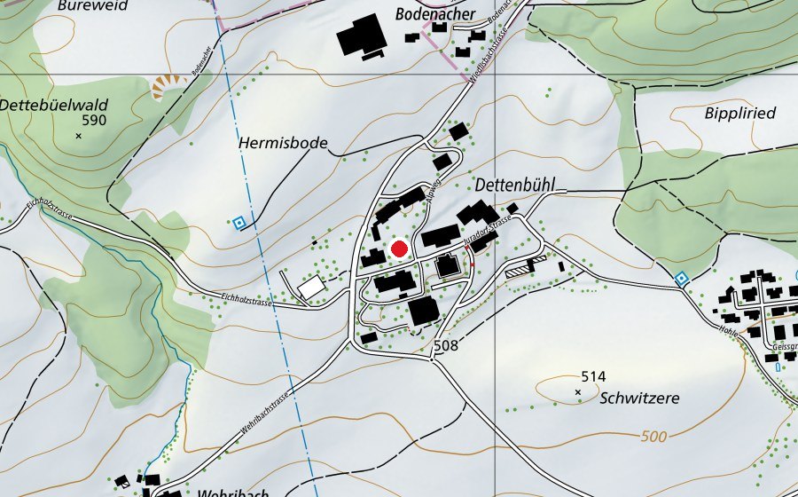 Carte indiquant l’emplacement de Kita Kinderhut (Crèche)