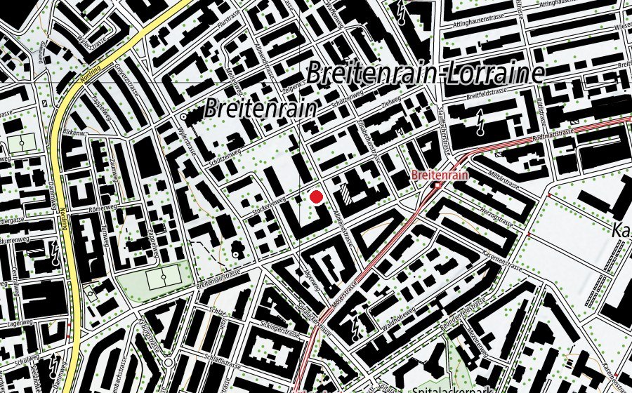 Map showing the location of Kita Krokofant (Childcare)