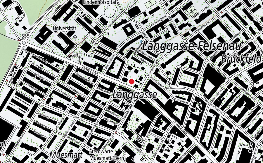 Mappa con la posizione di Kita Länggasse (Asilo nido)