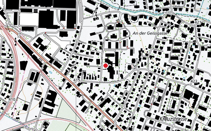 Carte indiquant l’emplacement de KiTa Lindenhof (Crèche)