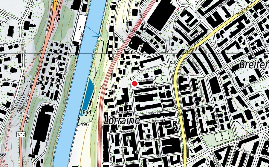 Carte indiquant l’emplacement de Kita Lorraine (Crèche)