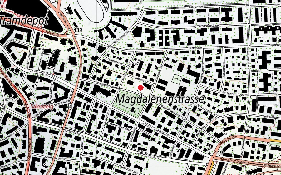 Map showing the location of KiTa Magdalenenstrasse Oerlikon (Childcare)