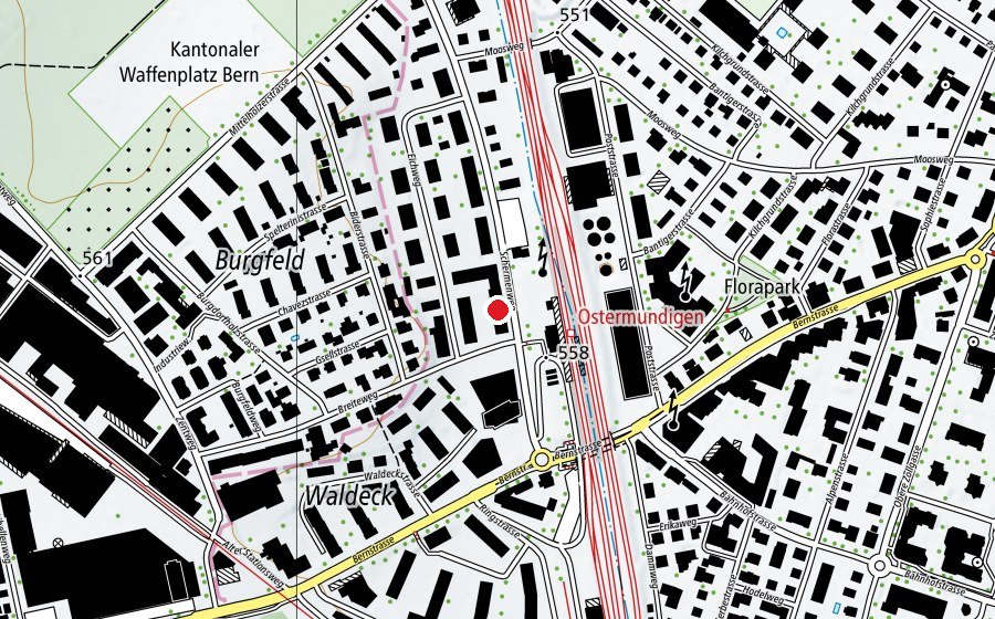 Carte indiquant l’emplacement de Kita Ostermundigen (Crèche)