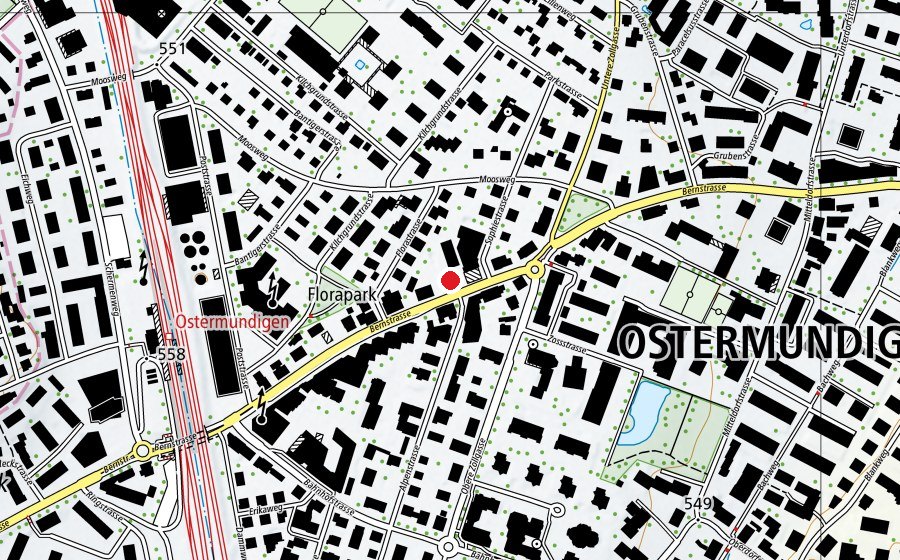 Mappa con la posizione di Kita Ostermundigen Zentrum (Asilo nido)