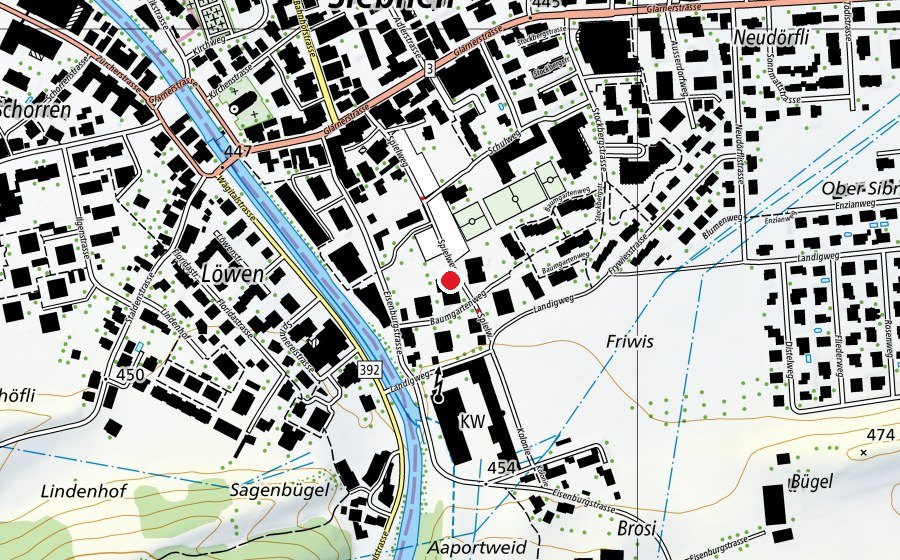 Map showing the location of Kita Piccolo Mondo (Childcare)