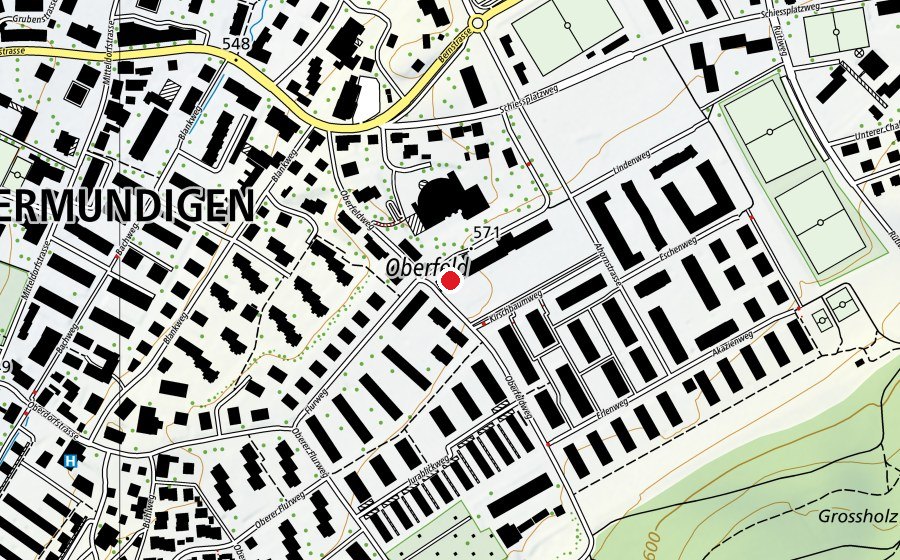 Karte mit dem Standort von Kita pop e poppa Oberfeld (Kindertagesstätte)