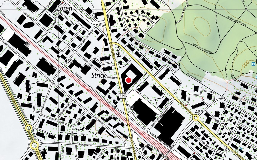 Map showing the location of Kita Seegarten (Childcare)