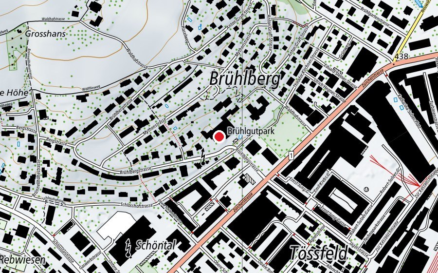 Carte indiquant l’emplacement de KiTa Spielberg (Crèche)