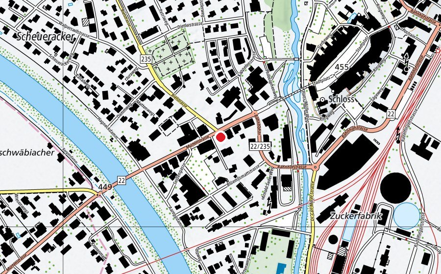 Map showing the location of Kita Stärneschloss (Childcare)