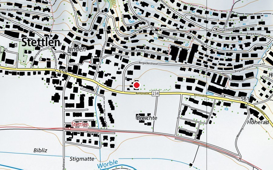 Mappa con la posizione di Kita Stettlen (Asilo nido)