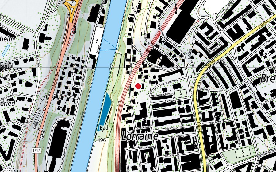 Carte indiquant l’emplacement de Kita Wyler (Crèche)