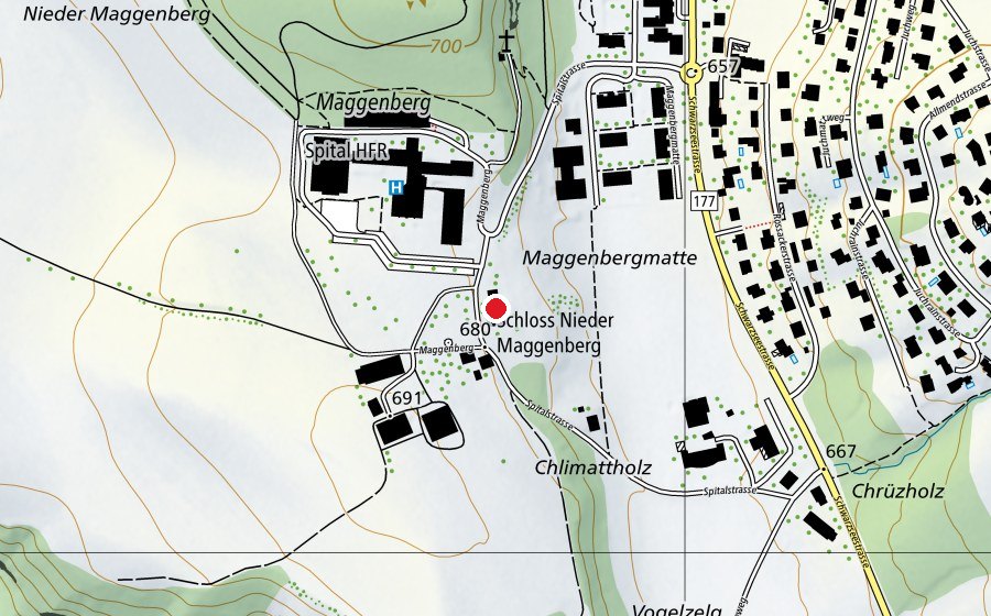 Mappa con la posizione di Kita Zauberschlössli (Asilo nido)
