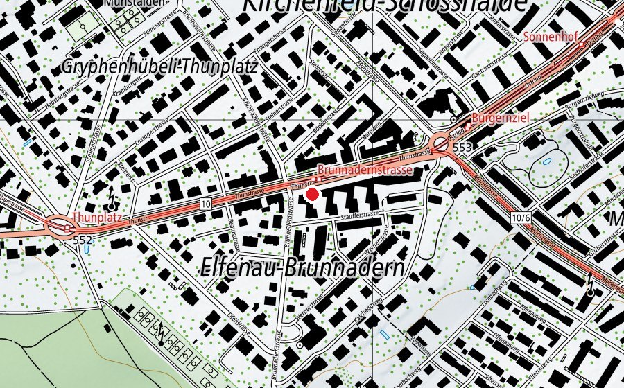 Mappa con la posizione di Kitas Murifeld Standort Burgernziel (Asilo nido)
