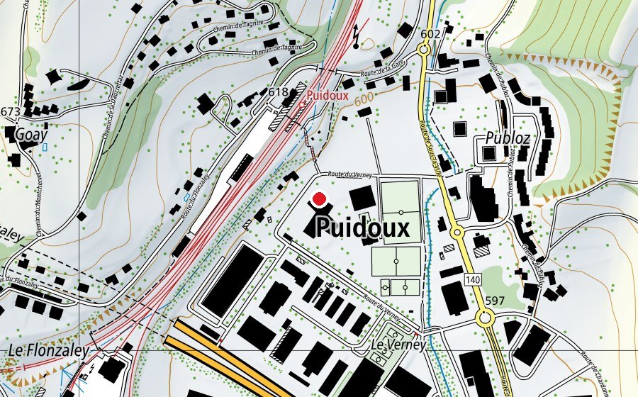 Map showing the location of La Fontaine Magique (Childcare)