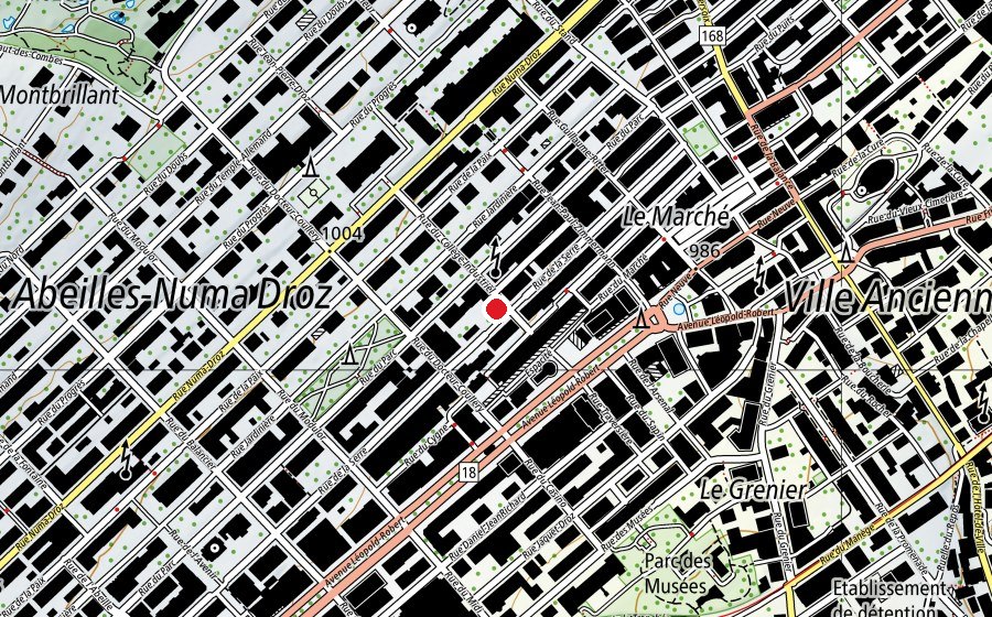 Map showing the location of La Trottinette (Childcare)