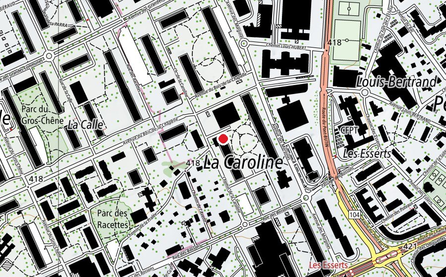 Carte indiquant l’emplacement de Le Jardin des tous Petits (Crèche)