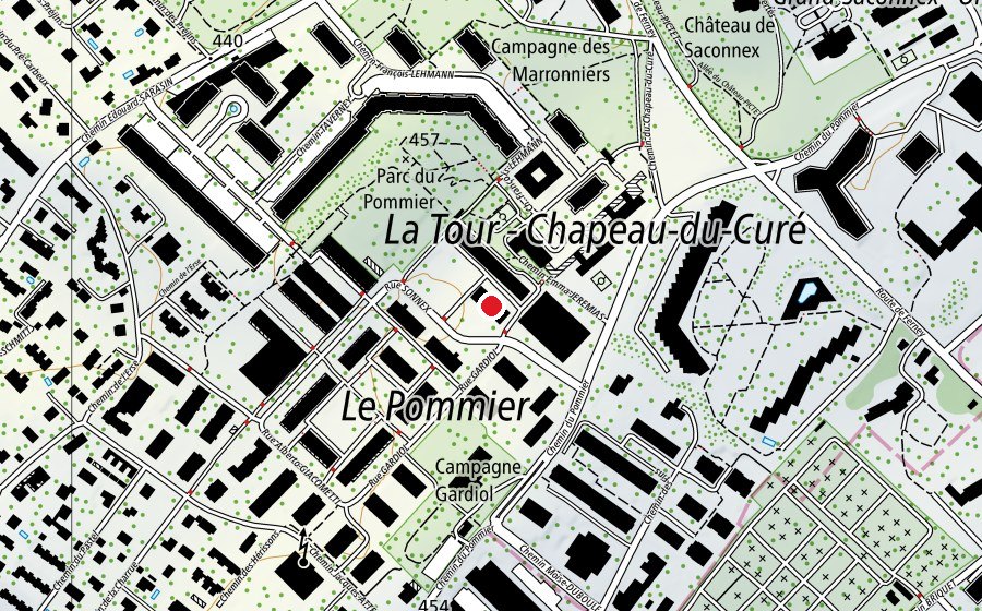 Mappa con la posizione di Le Pommier (Asilo nido)