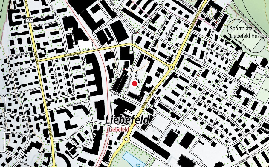 Mappa con la posizione di MiniKita Liebefeld (Asilo nido)