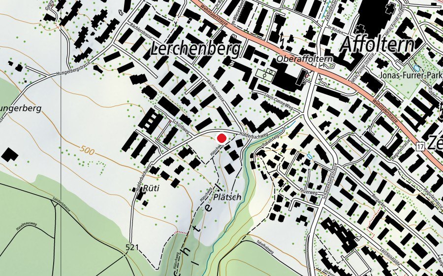 Map showing the location of Mittag-/Abendhort Holderbach 4 (Childcare)