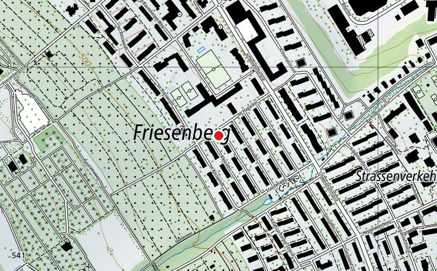 Map showing the location of Mittag-/Abendhort Kleinalbis 1 (Childcare)
