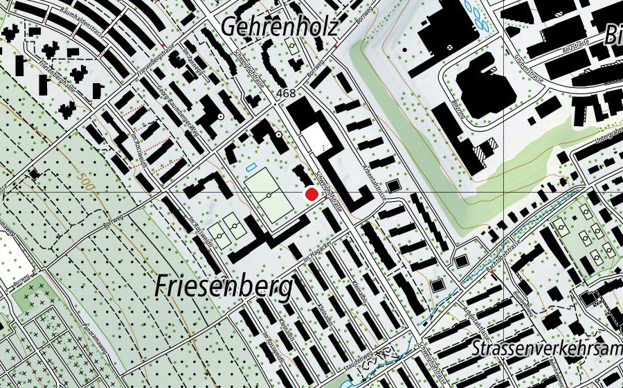 Mappa con la posizione di Mittag-/Abendhort Schweighof 1 (Asilo nido)