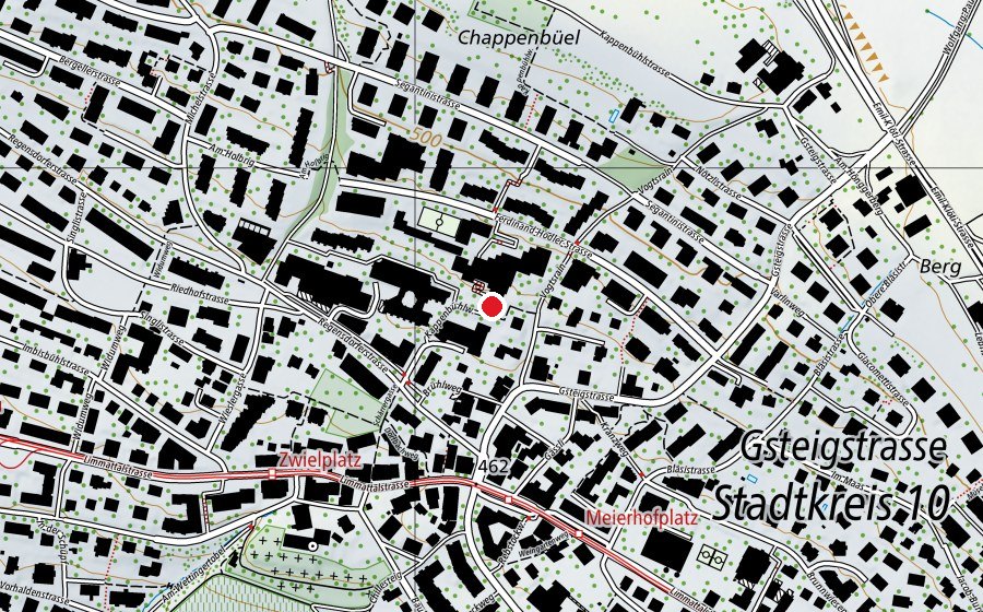 Carte indiquant l’emplacement de Mittag- und Abendhort Vogtsrain 2 (Crèche)
