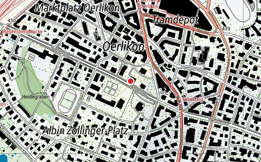 Mappa con la posizione di Mittaghort Mittagstreff Liguster (Asilo nido)