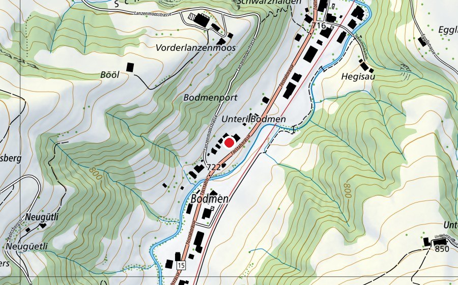Map showing the location of Mittagstisch Fischenthal (Childcare)