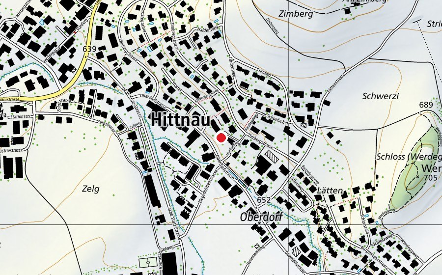 Map showing the location of Mittagstisch Hittnau (Childcare)