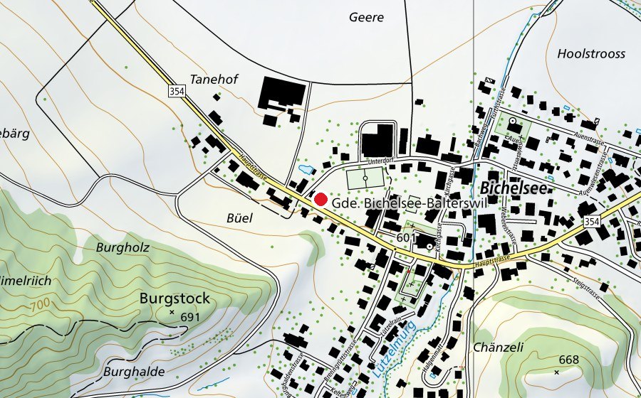 Map showing the location of Mittagstisch & Kinderhütedienst (Childcare)