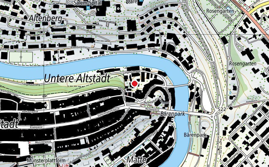 Carte indiquant l’emplacement de Montessori an der Aare (Crèche)