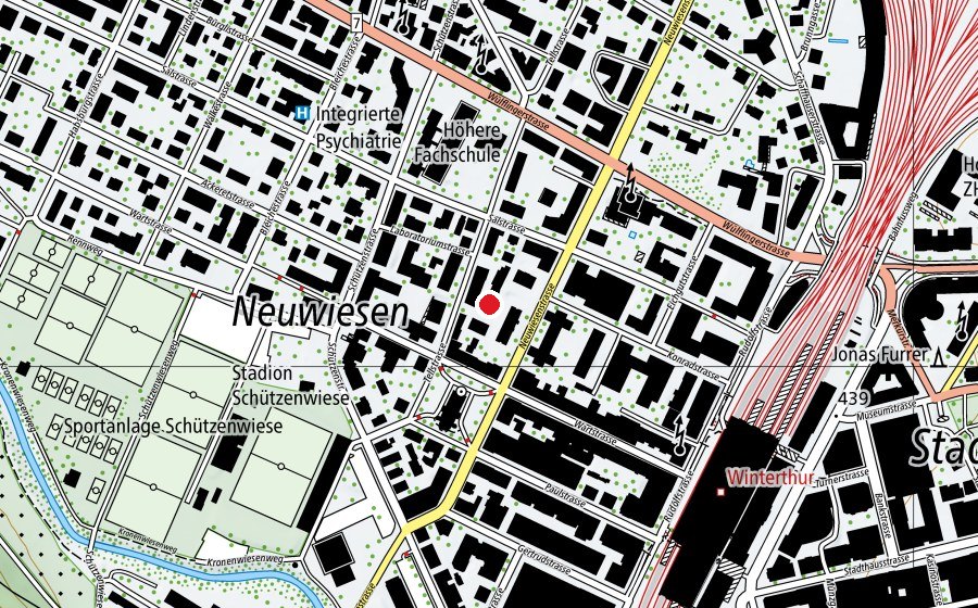 Map showing the location of Montessori Kinderhaus (Childcare)