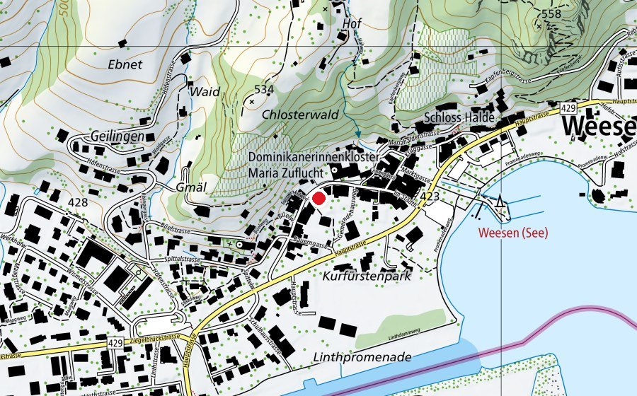 Map showing the location of MuKidi Familienzentrum alte Post (Childcare)
