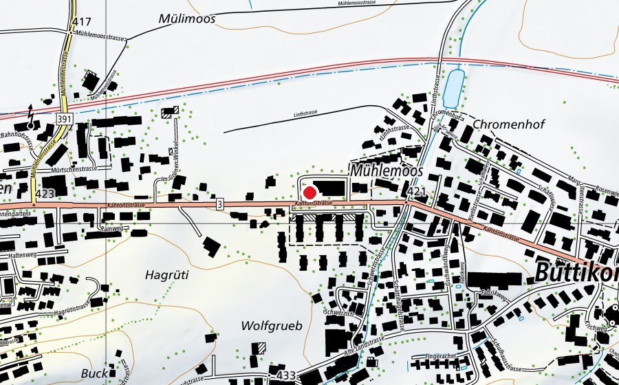 Map showing the location of MuKidi Familienzentrum am Park (Childcare)