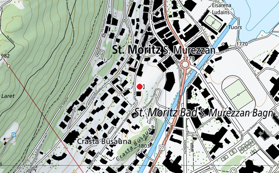 Carte indiquant l’emplacement de Muntanella (Crèche)