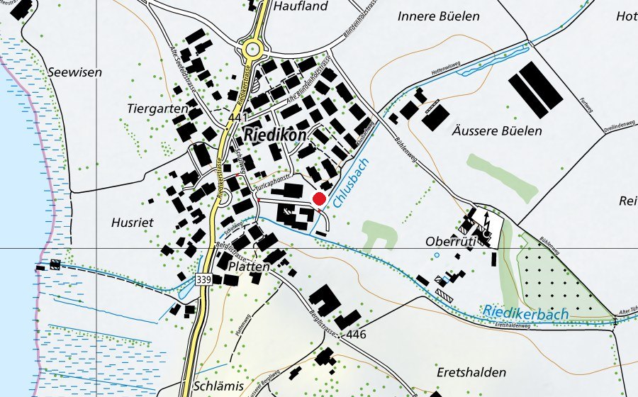 Map showing the location of Naturspielgruppe kidin.ch (Childcare)