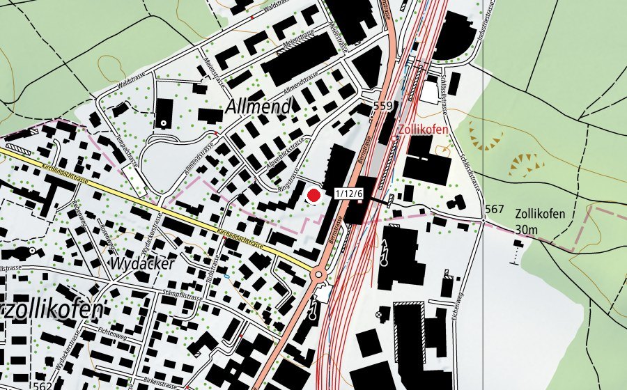 Carte indiquant l’emplacement de Pop e Poppa Münchenbuchsee (Crèche)