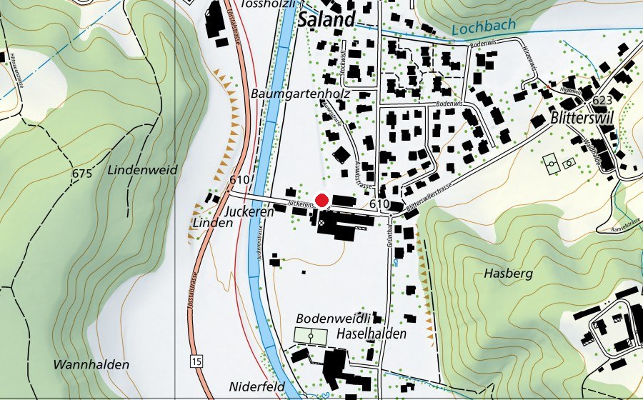 Map showing the location of Sabrinas Kinder- und Waldspielgruppe (Childcare)