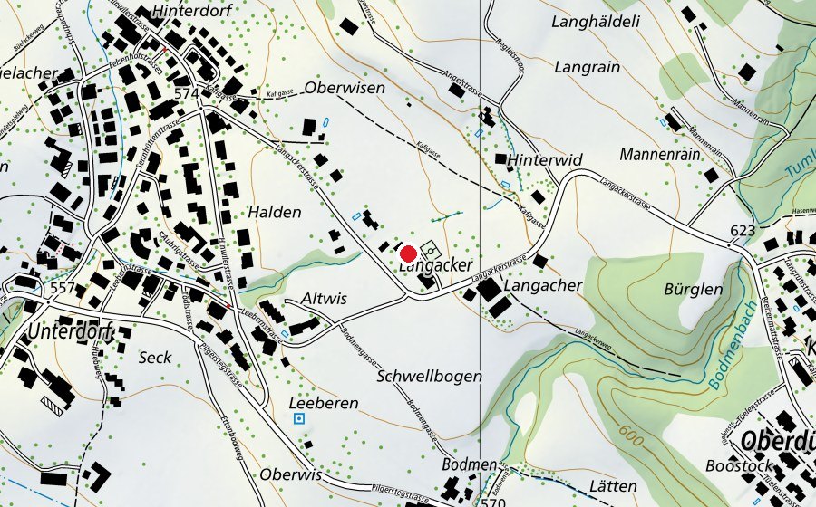 Map showing the location of Spatzennest (Childcare)