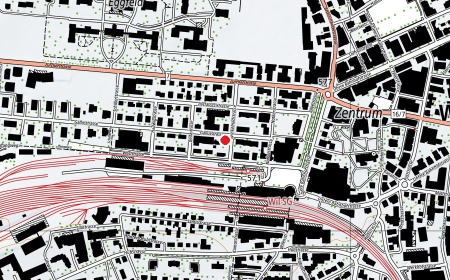 Carte indiquant l’emplacement de Spielgruppe Allee (Crèche)