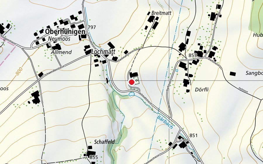 Map showing the location of Spielgruppe Bambi (Childcare)