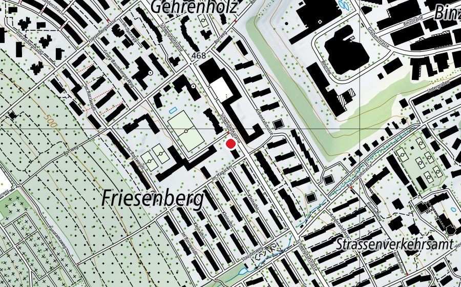 Mappa con la posizione di Spielgruppe Friesi (Asilo nido)