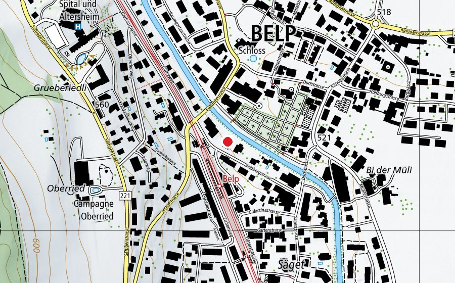 Carte indiquant l’emplacement de Spielgruppe Gwundernase (Crèche)